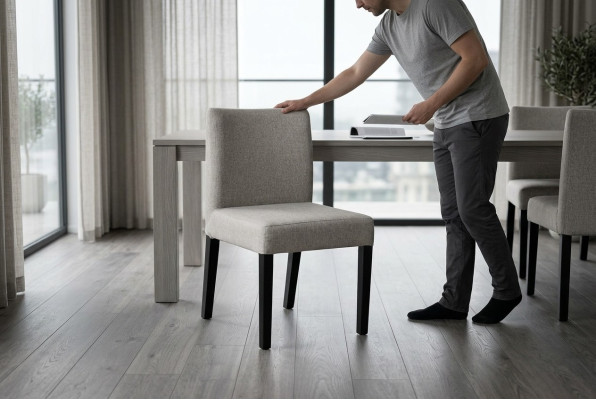 Stuhl 1x Ess Zimmer Polster Stuhl Sessel Lounge Club Textil Sitz Leder Fernseh