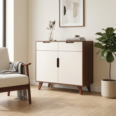 Kommode Design Holz Kommoden Schrank Luxus Sideboard Lowboard Anrichte Beige