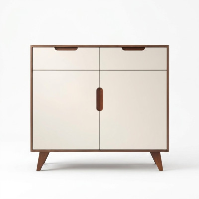 Kommode Design Holz Kommoden Schrank Luxus Sideboard Lowboard Anrichte Beige