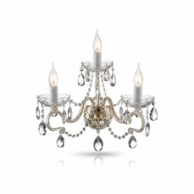 Wandleuchte Wand Lampe Leuchte Lampen Bohemia Kristall Kronleuchter Leuchten