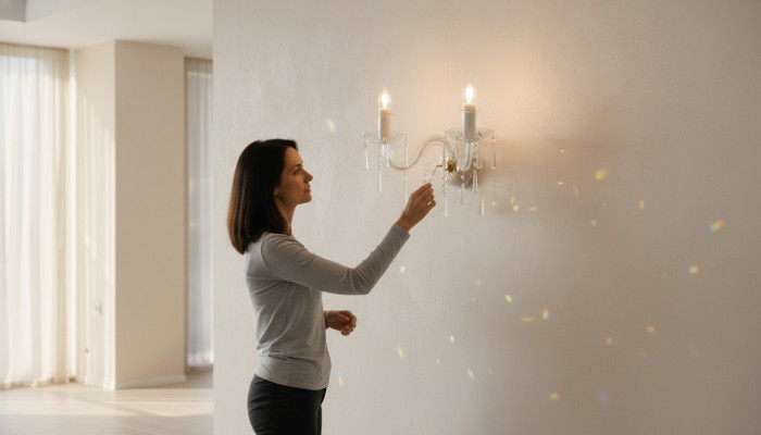 Bohemia Wandleuchte Leuchte Leuchte Wandkronleuchter Wand Lampen Kristall Luster