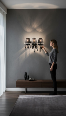 Wandleuchte Bohemia Classic Wandleuchter Doppel Wandlampe Neu