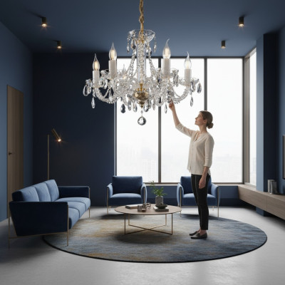 XXL Grand Hotel Kronleuchter Salles Lampen Cristal Abdeckung Leuchten Crown Lampe