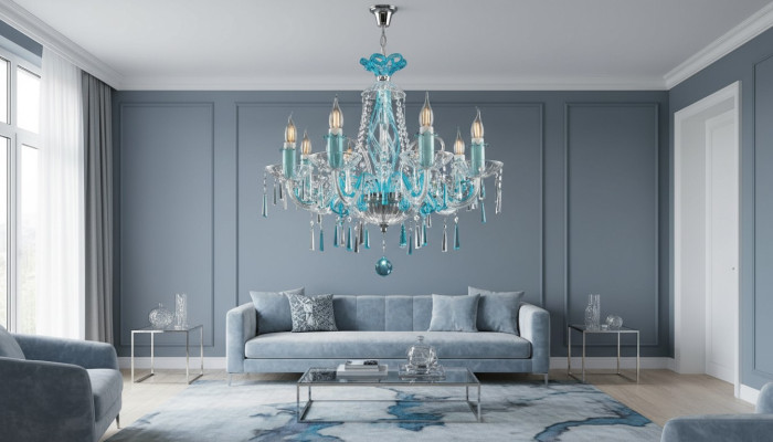 Bohemia Luster Hänge Decken Leuchte Kronleuchter Lampe Kristall Lampen Leuchten