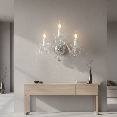 -Glas Kristall Wand Lampe Kron Leuchter Wohn Zimmer Beleuchtung Elite Bohemia
