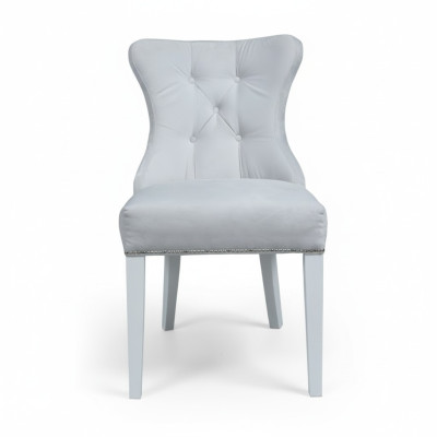 Designer Graue Stühle Chesterfield Design Polster Stuhl-Garnitur 4-er Set