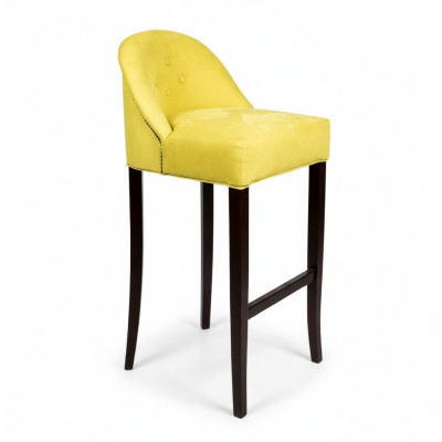 Gelber Chesterfield Barhocker Moderner Einsitzer Luxus Lounge Möbel