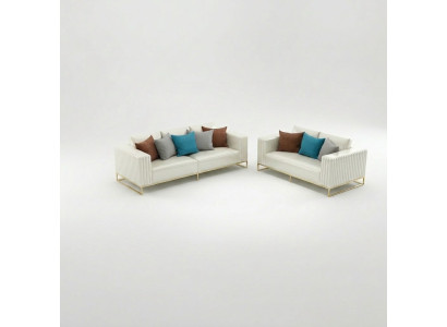 Garnitur Couch Polster Stoff Sofa Couchen Polster Sitz Garnituren 3+2+2 Designer