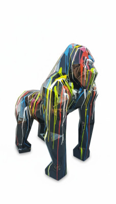 Abstraktes Gorilla Deko Figur Statue Skulptur 128cm Figuren Statuen Skulpturen