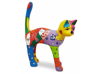 Abstrakte Deko Figur Statue Skulptur 110cm Statuen Skulpturen Design Katze Neu