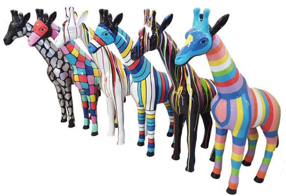 Abstrakte Deko Figur Statue Skulptur 115cm Figuren Statuen Skulpturen Giraffe