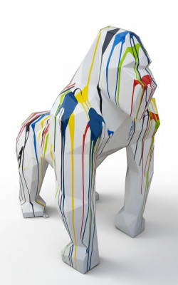 Abstrakte Deko Figur Statue Skulptur 128cm Figuren Statuen Skulpturen Gorilla