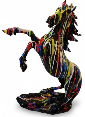 Abstrakte Pferd Figur Statue Skulptur 92cm Statue Skulpturen Bunte Skulptur Neu