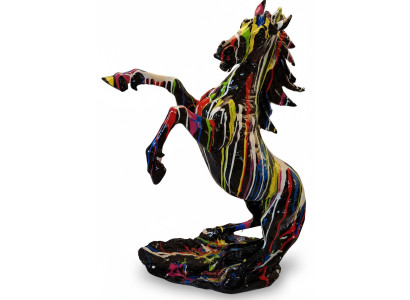 Abstrakte Pferd Figur Statue Skulptur 92cm Statue Skulpturen Bunte Skulptur Neu