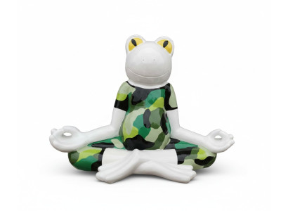 Abstrakter Yoga Frosch Statue 55cm Statuen Skulpturen Dekoration Bunte Skulptur