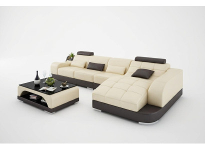 Ecksofa L-Form Designer Sofa Couch Polster Sitz Garnitur Leder Wohnlandschaft