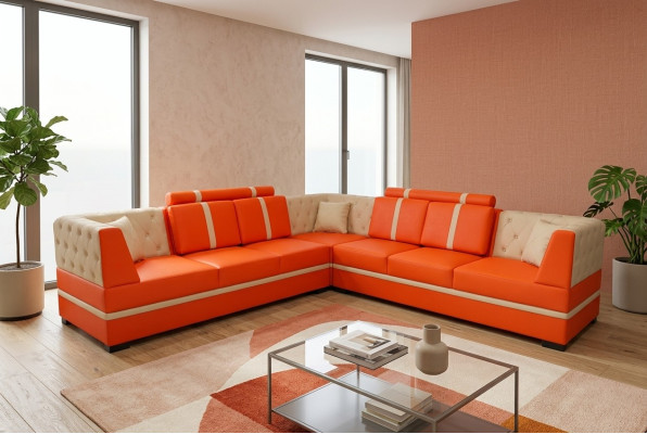Eck Sofa mit USB Polster Ecke Wohn Zimmer Landschaft Designer Couchen Textil Neu