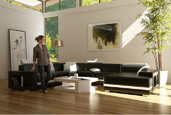 Ecksofa mit USB,Polster Wohnlandschaft Couch Sofa Wohnlandschaft UForm Sitz Ecke