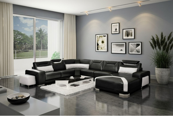 Ecksofa mit USB,Polster Wohnlandschaft Couch Sofa Wohnlandschaft UForm Sitz Ecke