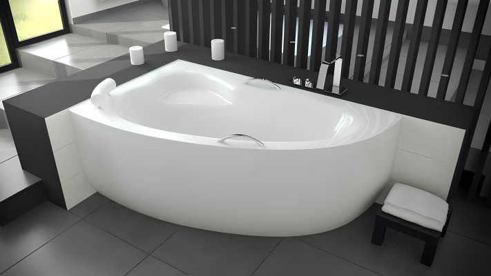Unförmige Badezimmer Wanne Eck Badewannen Design Wannen Weiß
