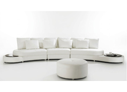 Ledersofa mit USB Wohnlandschaft Ecksofa Eck Garnitur Design Modern Sofa A1126