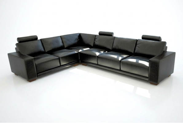 Ledersofa mit USB Wohnlandschaft Ecksofa Eck Garnitur Design Modern Sofa A1121B