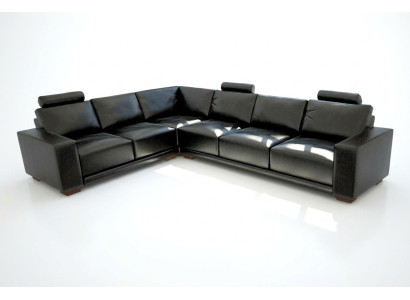 Ledersofa mit USB Wohnlandschaft Ecksofa Eck Garnitur Design Modern Sofa A1121B
