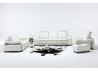 Ledersofa mit USB Wohnlandschaft Garnitur Design Modern 3+2+1 Sitzer Sofa A1112