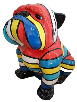 Abstrakte Deko Figur Statue Skulptur 80cm Figuren Statuen Skulpturen Hund (A701)