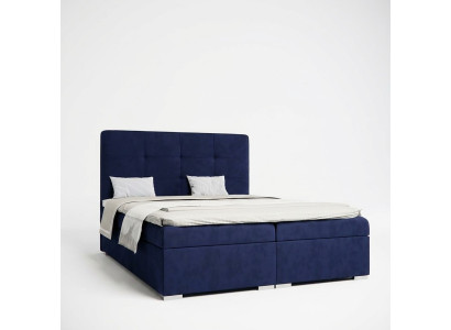 Blaues Boxspring Bett Hotel Doppel Luxus Betten Polster Bettkasten Funktion Neu