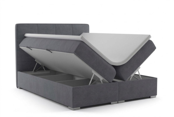 Boxspring Bett Hotel Doppel Samt Textil Luxus Betten Polster Bettkasten Funktion