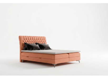 Chesterfield Boxspring Bett Doppel Design Betten Polster Kasten Funktion Hotel