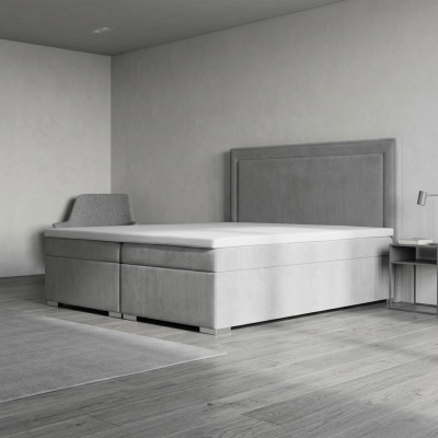 Boxspring Design Bett Hotel Doppel Betten Luxus Polster Kasten Funktion Samt Neu