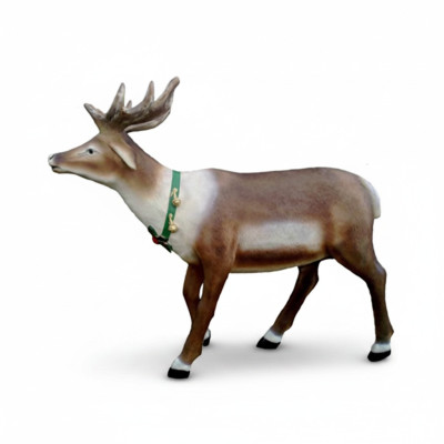 Skulptur Hirsch Dekoration Figur Kunststoff Statuen Deko Garten Statue 120x150cm