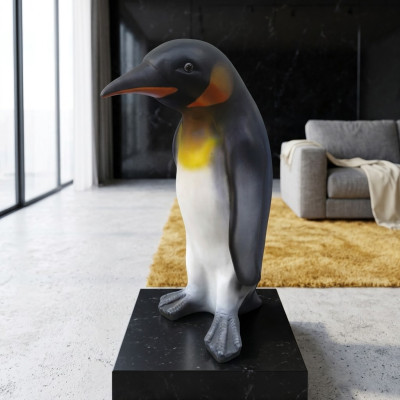 abstrakte Skulptur Pinguin Dekoration Figur Kunststoff Statuen Deko Statue 70cm