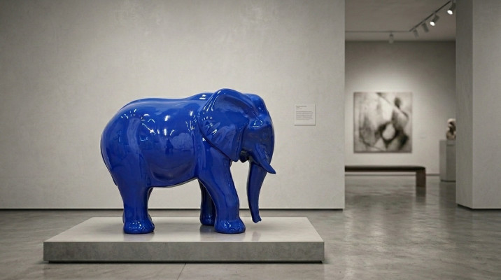 Abstrakte Figur Kunst Elefant Skulptur Deko Design Statuen bunt Statue Garten