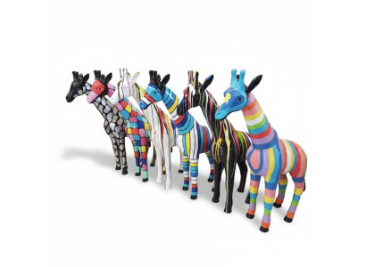 Abstrakte Figur Statue Giraffe Skulptur Deko Garten Design 50cm Statue XXL Zoo