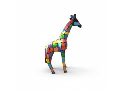 Abstrakte Figur Statue Giraffe Skulptur Deko Garten Design Statue XXL Zoo 115cm