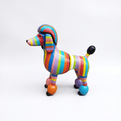 Abstrakt 63cm Hund Figur Statue Skulptur Deko Garten Design Statuen Dekoration