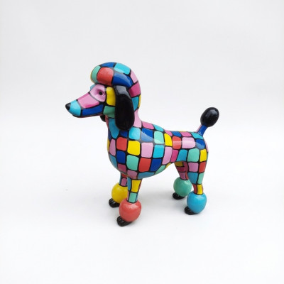 Abstrakt 63cm Hund Figur Statue Skulptur Deko Garten Design Statuen Dekoration