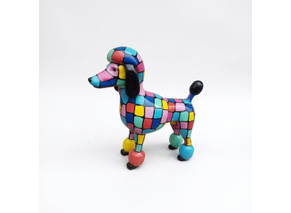 Abstrakt 63cm Hund Figur Statue Skulptur Deko Garten Design Statuen Dekoration