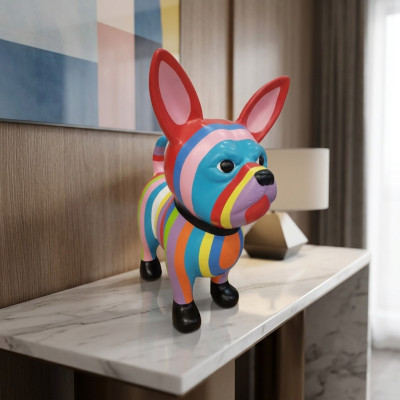 Abstrakt Hund Figur Statue Skulptur Deko Garten Design Statuen Dekoration 55cm