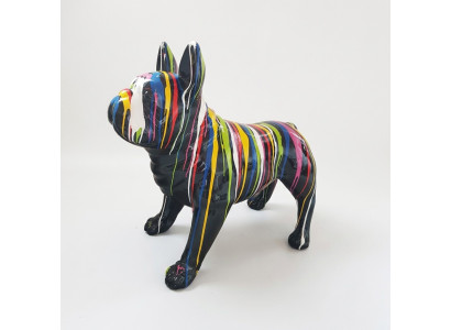 Abstrakte Figur Kunst Hund Skulptur Deko Design Statuen bunt Statue Garten 72cm
