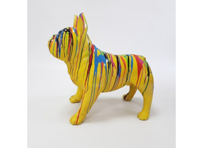 Abstrakte Figur Kunst Hund Skulptur Deko Design Statuen bunt Statue Garten 100cm