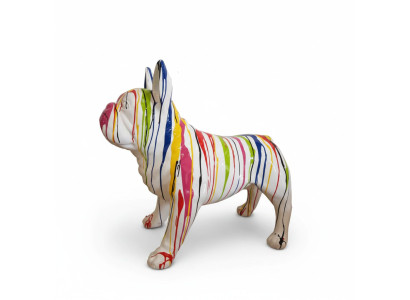 Abstrakt Hund Figur Statue Skulptur Deko Garten Design Statue bemalt Dekoration