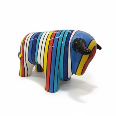 Abstrakt Büffel Figur Statue Skulptur Deko Garten Design Statuen Dekoration 70cm