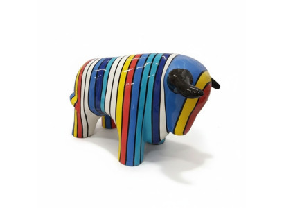 Abstrakt Büffel Figur Statue Skulptur Deko Garten Design Statuen Dekoration 70cm