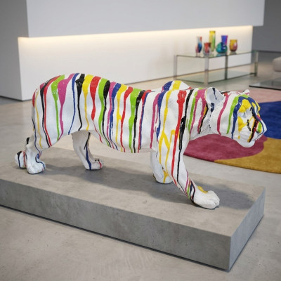 Abstrakt Tiger Figur Statue Skulptur Deko Garten Design Statuen Dekoration Zoo