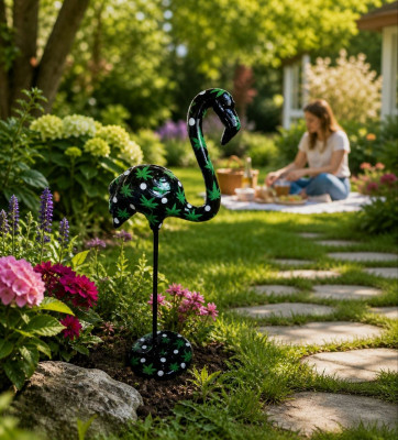Abstrakt Flamingo Figur Statue Skulptur Garten Design Statuen Dekoration 119cm