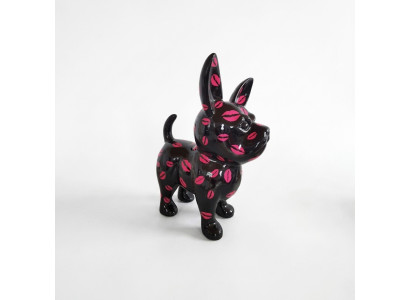 Abstrakter Hund Figur Statue Skulptur Deko Garten Design Statue XXL Bemalt 91cm